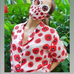 NEW Matching Blouse and Mask All Size (fits S - L)